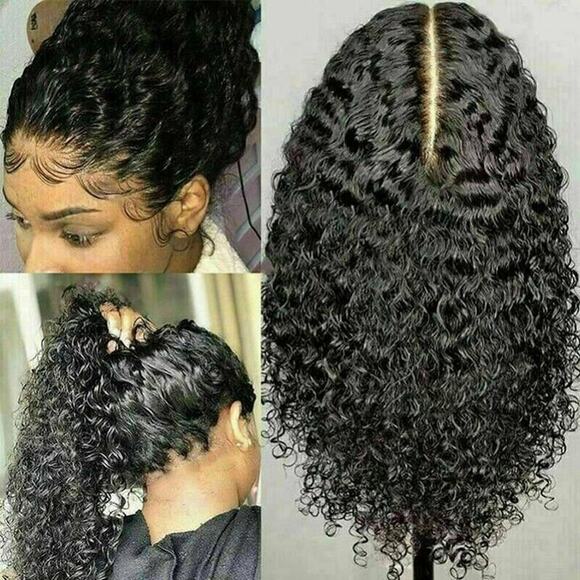Womens Brazilian Human Long Curly Wavy Hair Wigs 18\